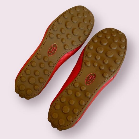 Sofft Women's Leather Allie Penny Loafers Orange Red Leather Size 9M NEW NICE - Picture 9 of 10